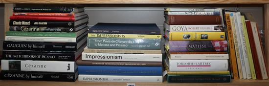 A quantity of reference books including Impressionism, Sketch Books of Picasso, Cezanne etc.